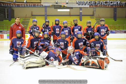 2014-11-08 Hockey Milano Rossoblu U14-Diavoli Sesto 0021 Squadra